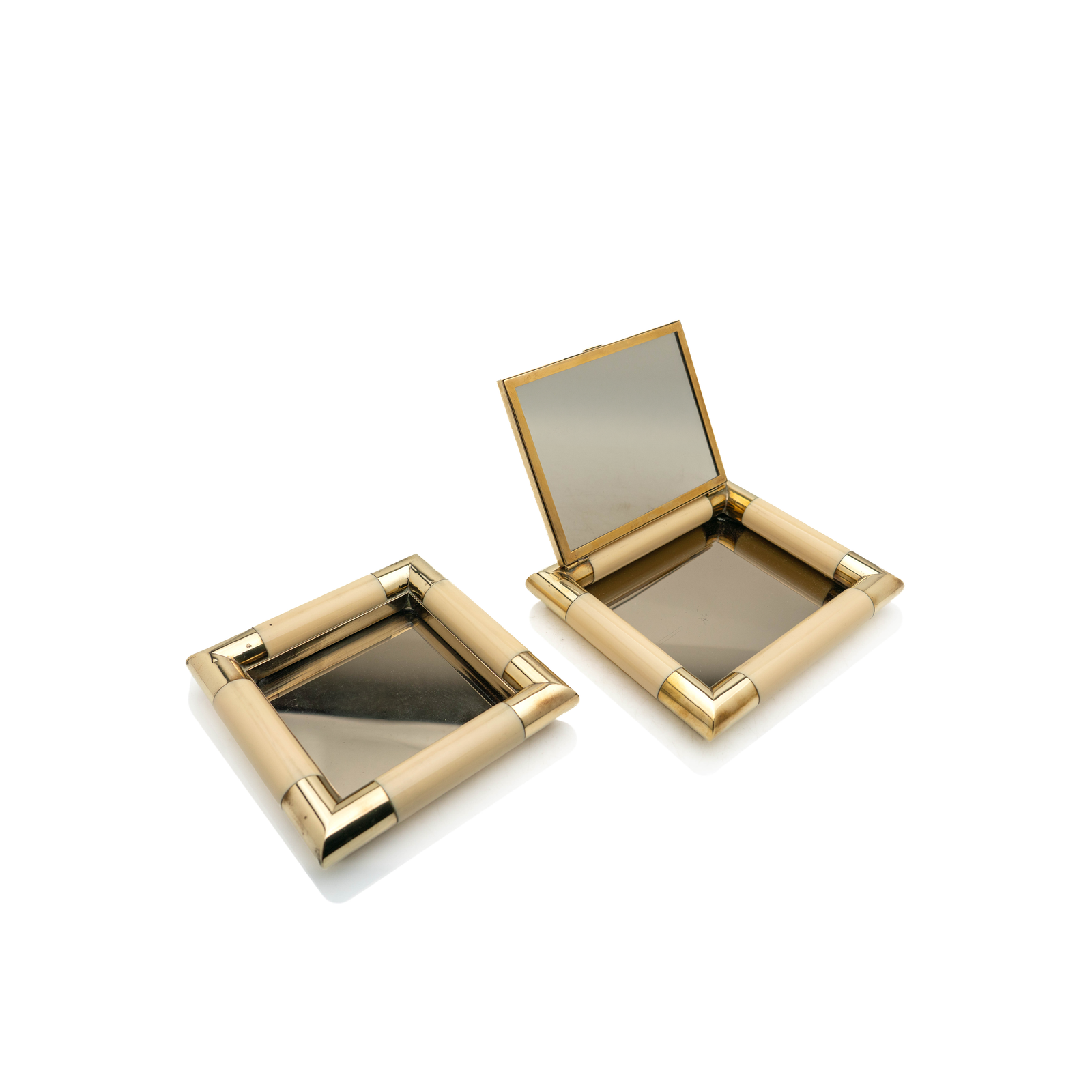 Italian Brass Box & Catchall Set