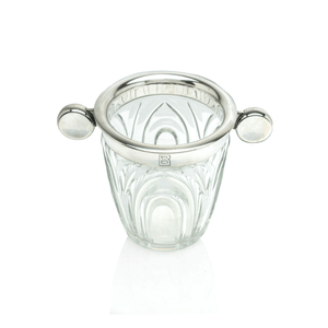 Silver & Glass Ice Bucket