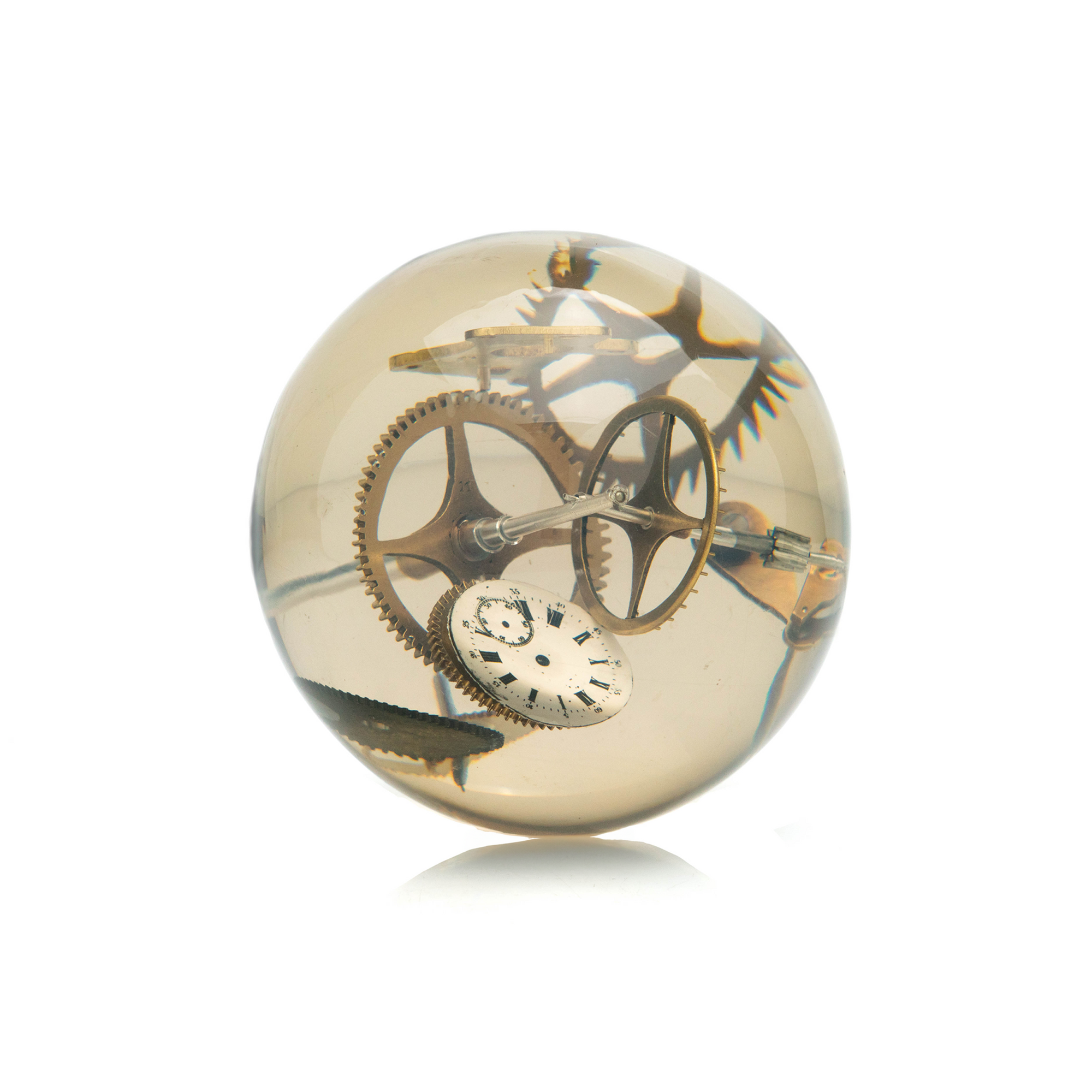 Lucite Sphere, Clock Parts