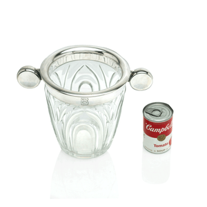 Silver & Glass Ice Bucket