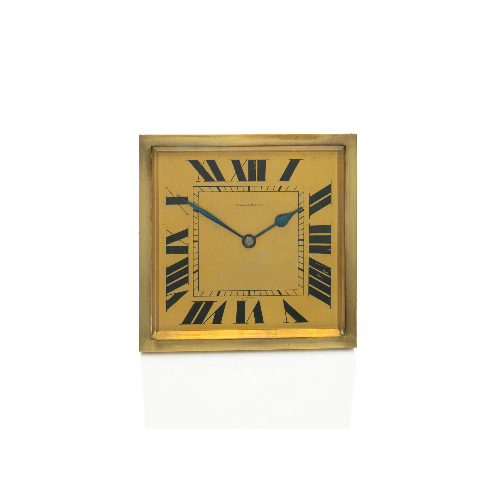 French Bronze Art Deco Clock