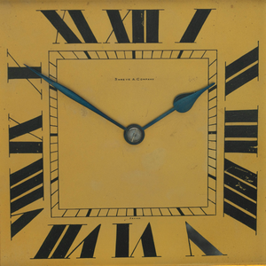 French Bronze Art Deco Clock