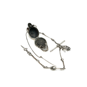 Sterling Watch Fob, Skull