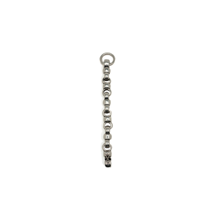 French Silver Bracelet, Beaded Link