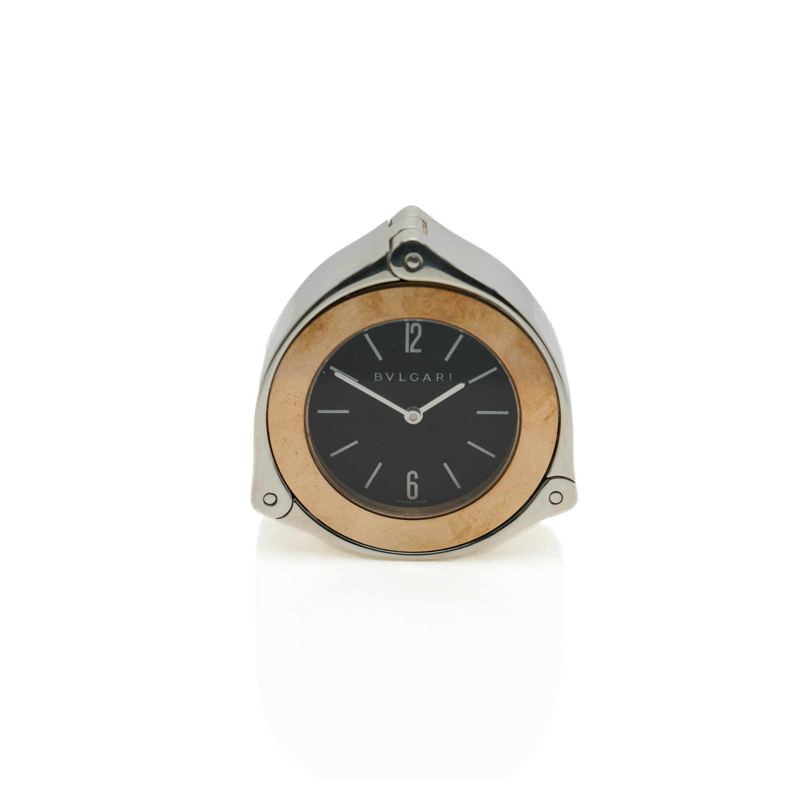 Bvlgari Clock, Sterling & Gold