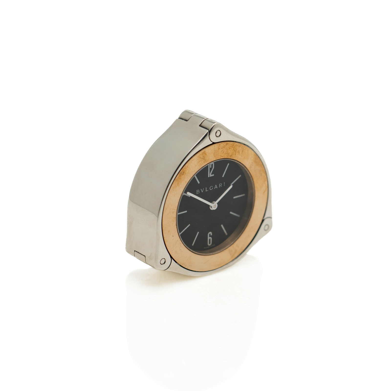 Bvlgari Clock, Sterling & Gold