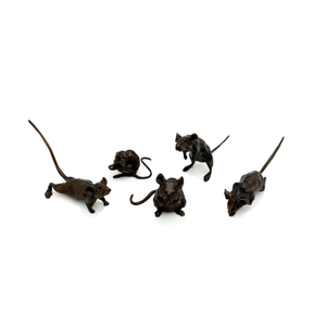 Figural Bronze Mice American School Mid Century