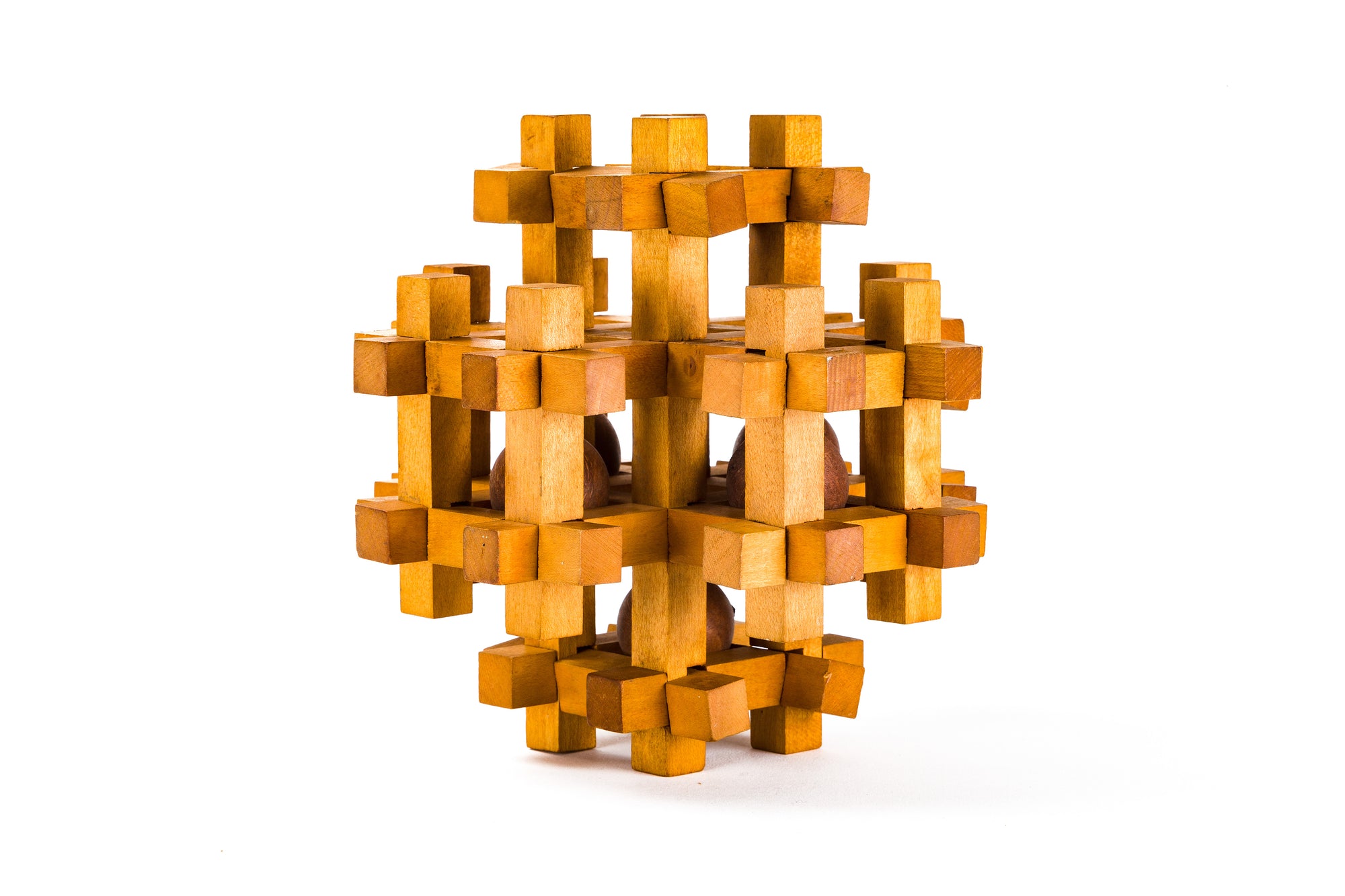 French Wooden Puzzle Sculpture