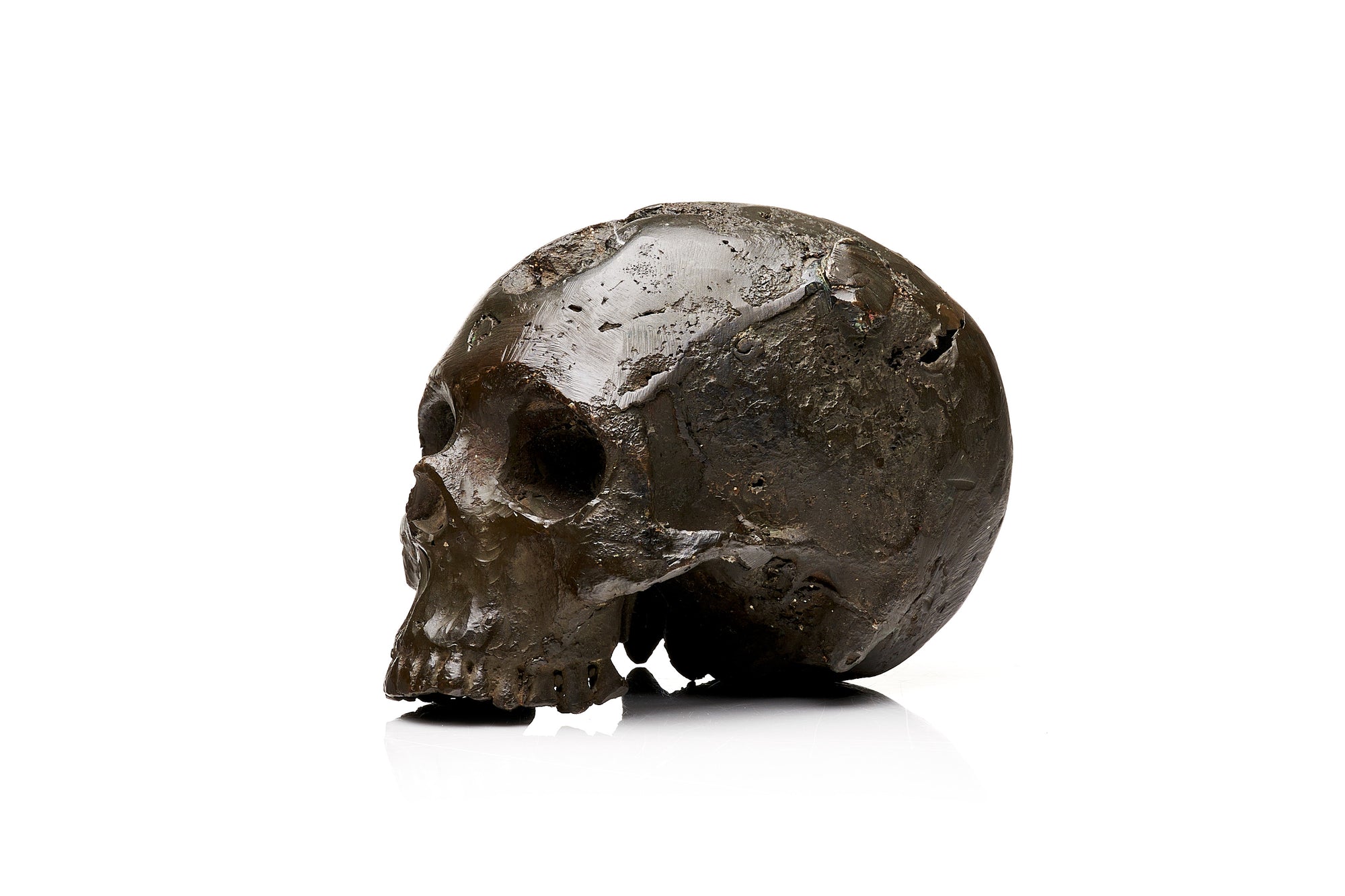 Cast Bronze Skull