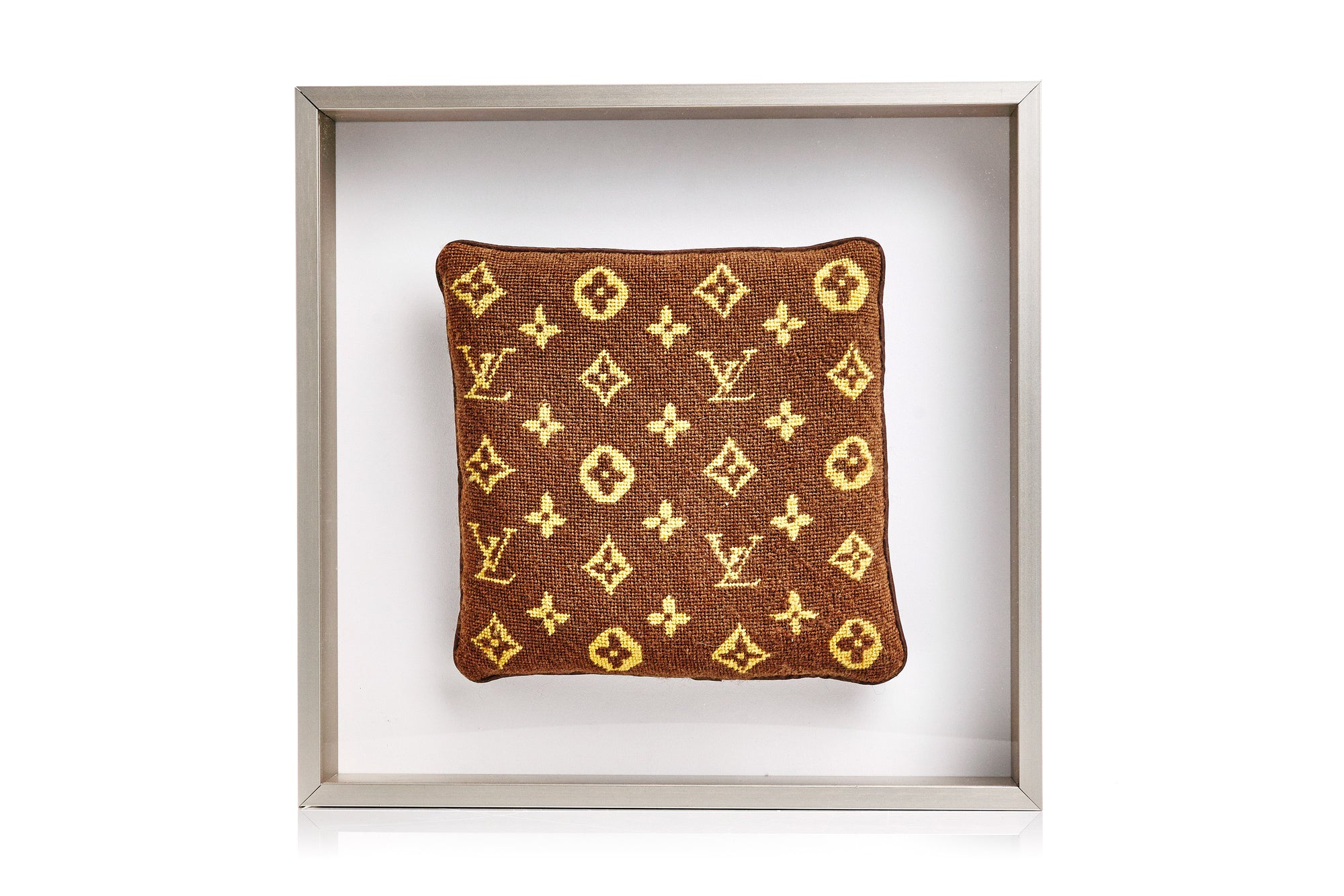 Needlepoint Louis Vuitton Pillow