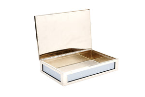 French Silver & Glass Large Box
