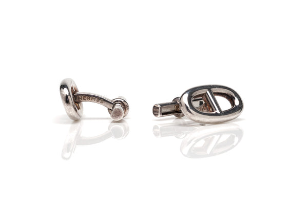 小物 Hermes Silver 925 Cufflinks Early 20th Century Hermes Silver Cufflinks – Bell and Bird