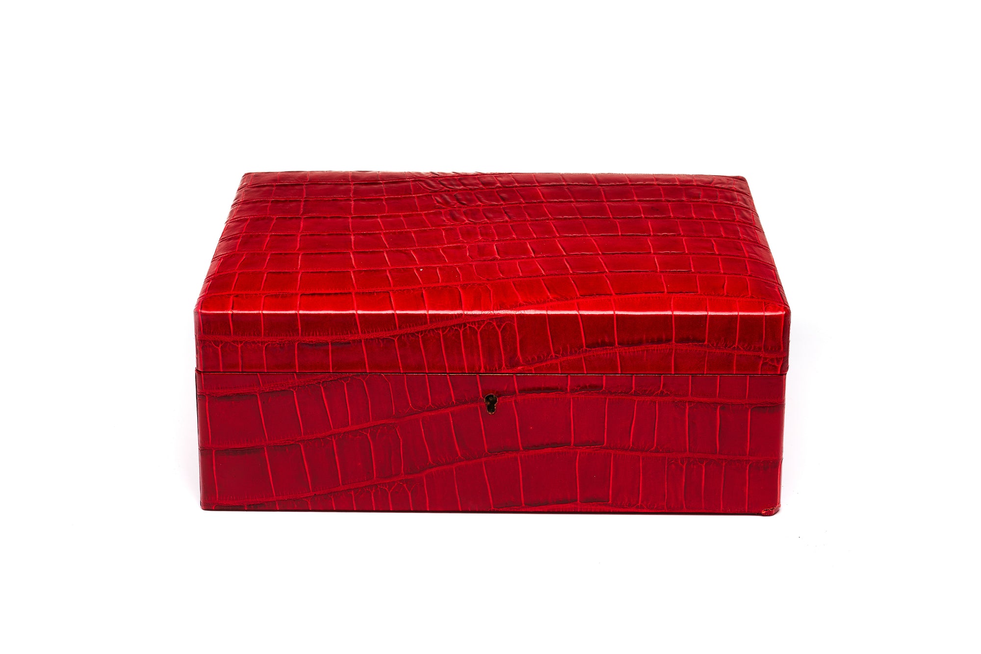 Italian Jewelry Box, Red Alligator