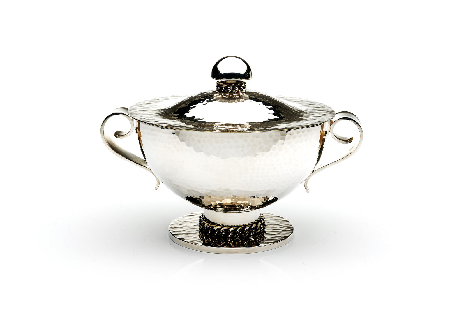 French Hammered Chainlink Tureen