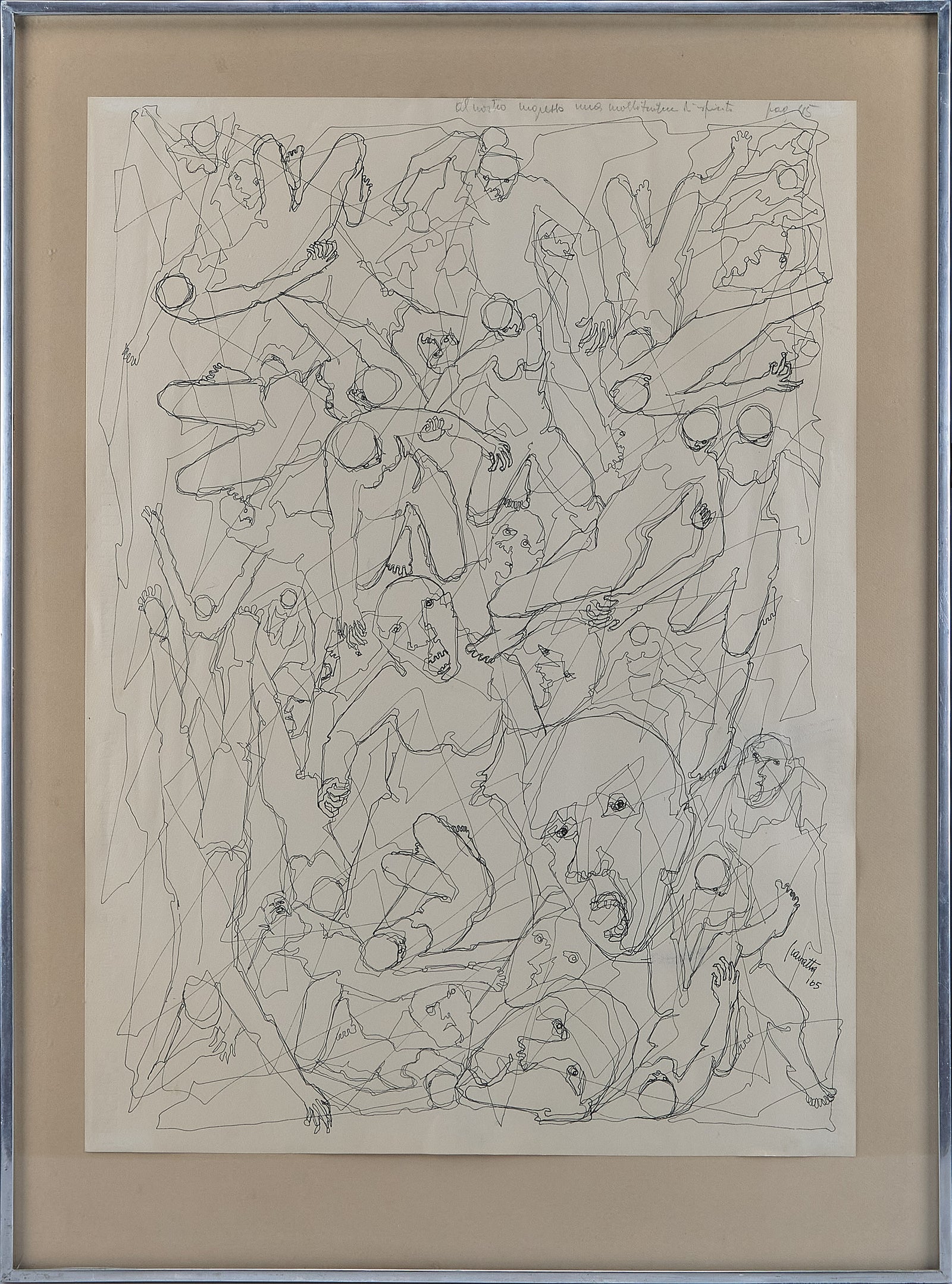 Pen and Ink Drawing, Multiple Bodies