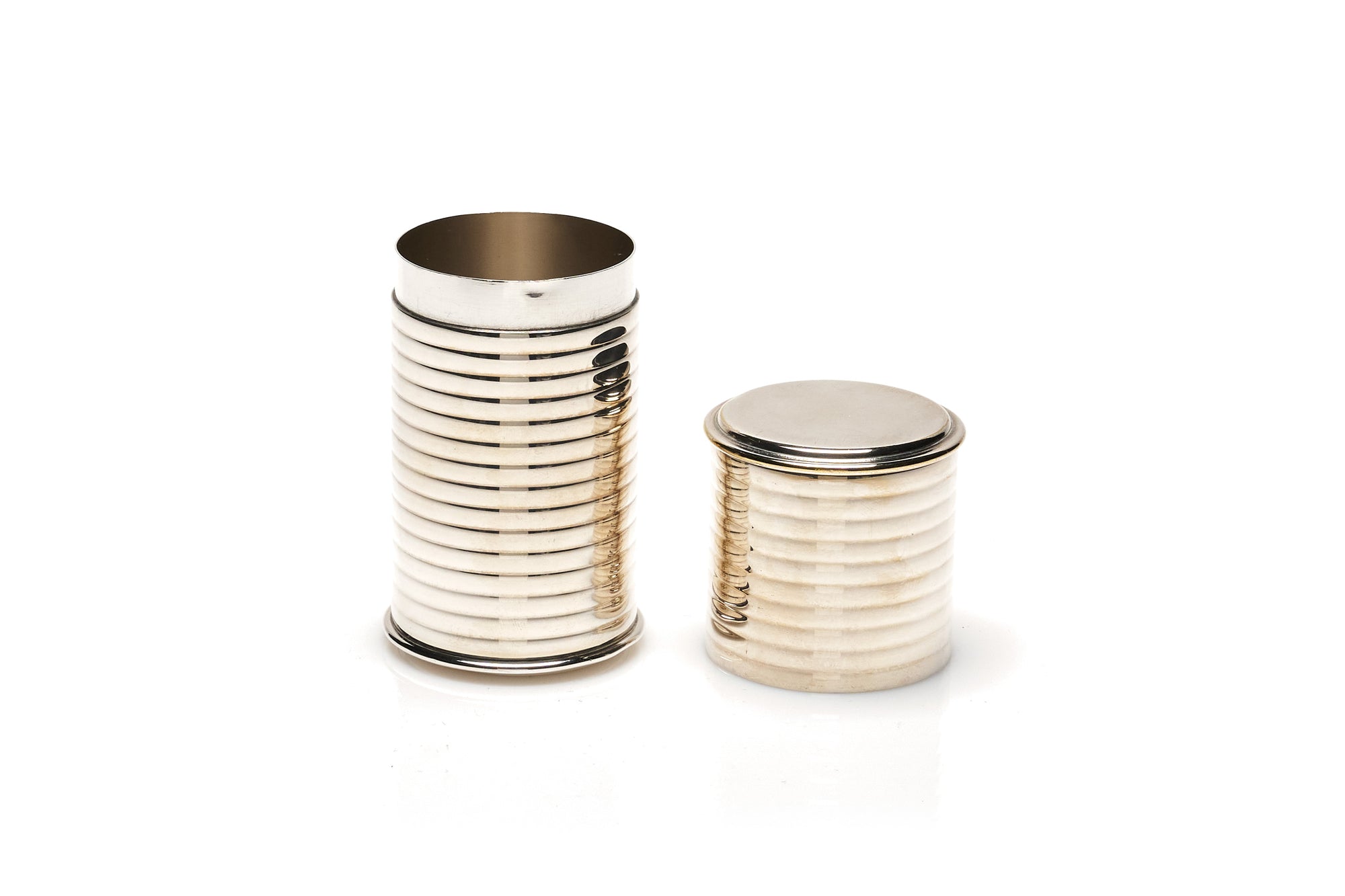 Christofle Ribbed Canister