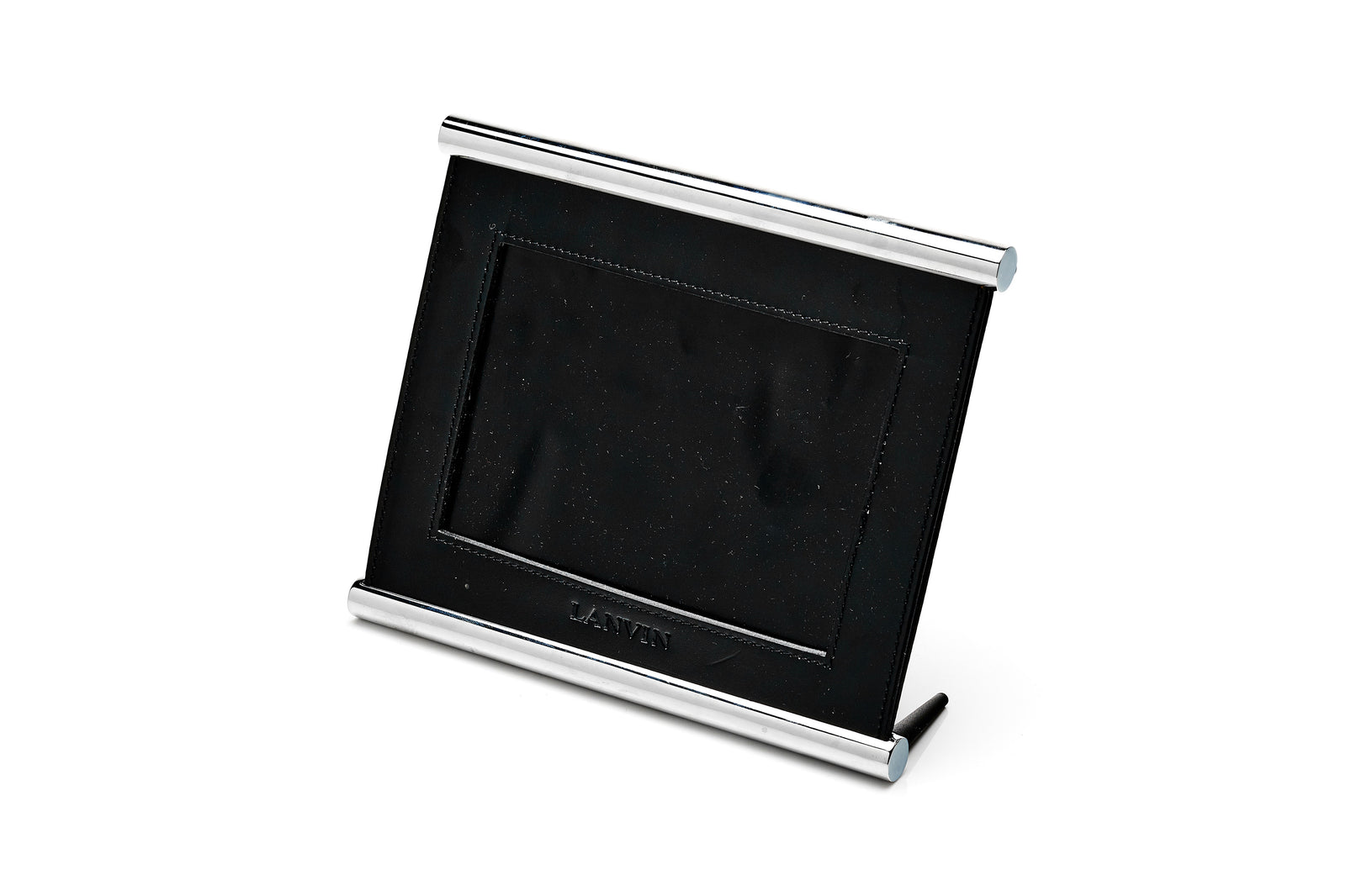 Lanvin Leather & Chrome Picture Frame