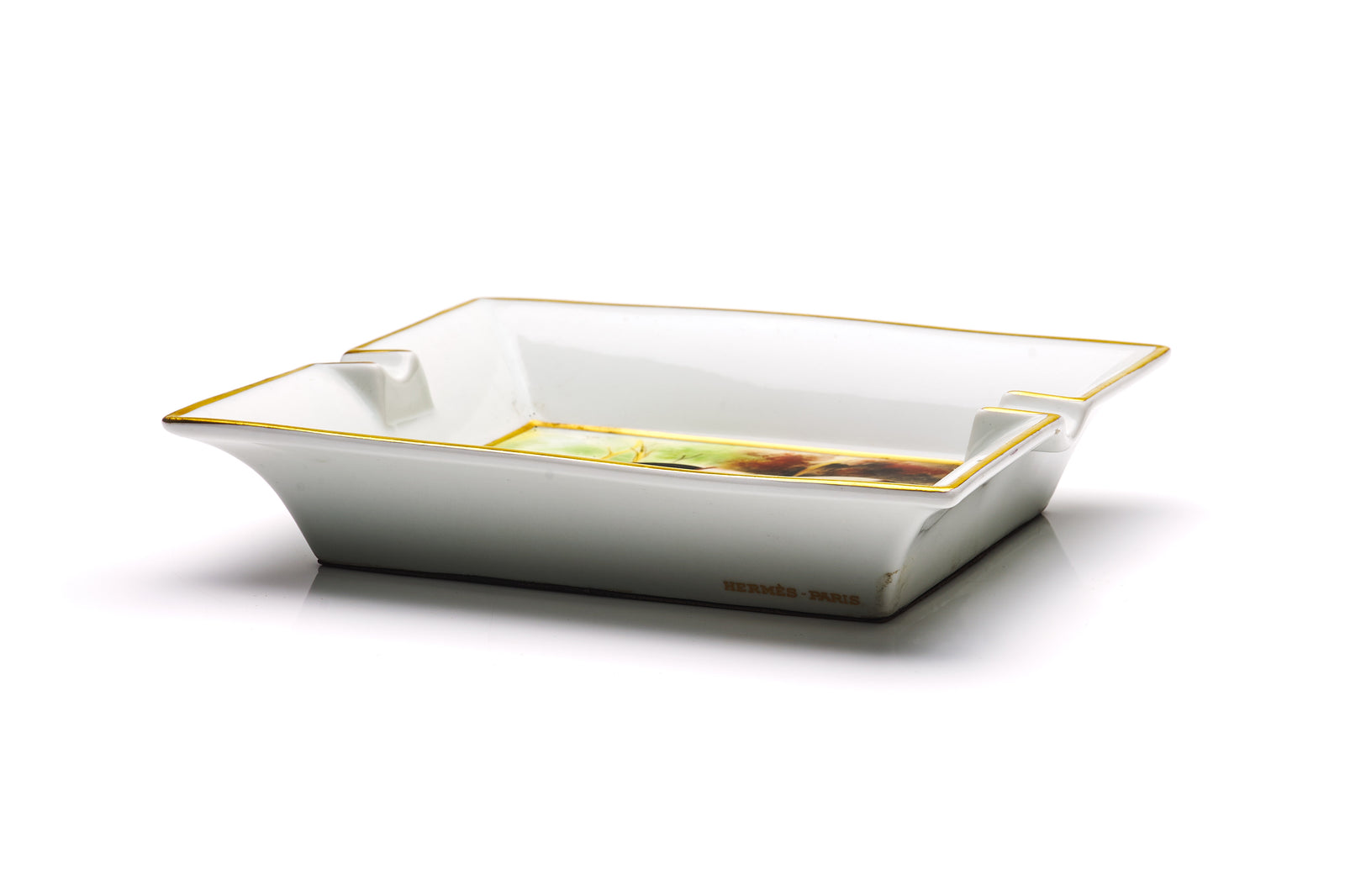 Hermes Porcelain Ashtray, Racing Horse