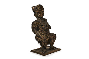 Bronze Abstract Seated Woman