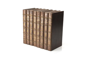 Hand-Carved French Faux Books, Set of 8